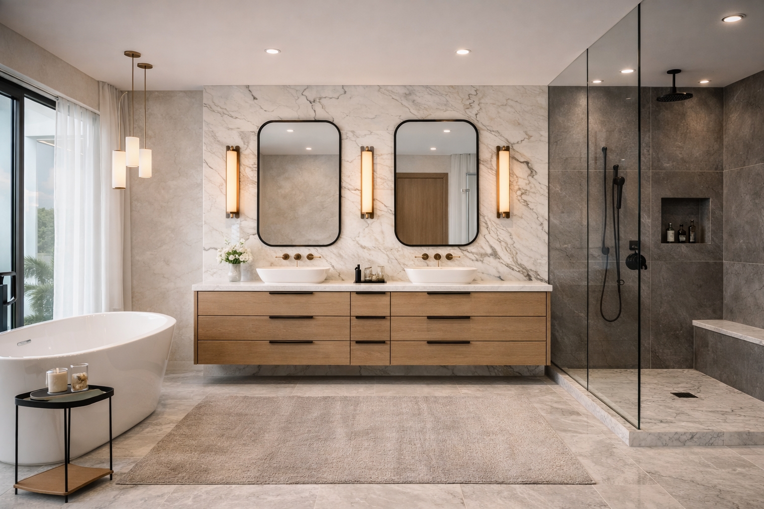 Baño con muebles a medida