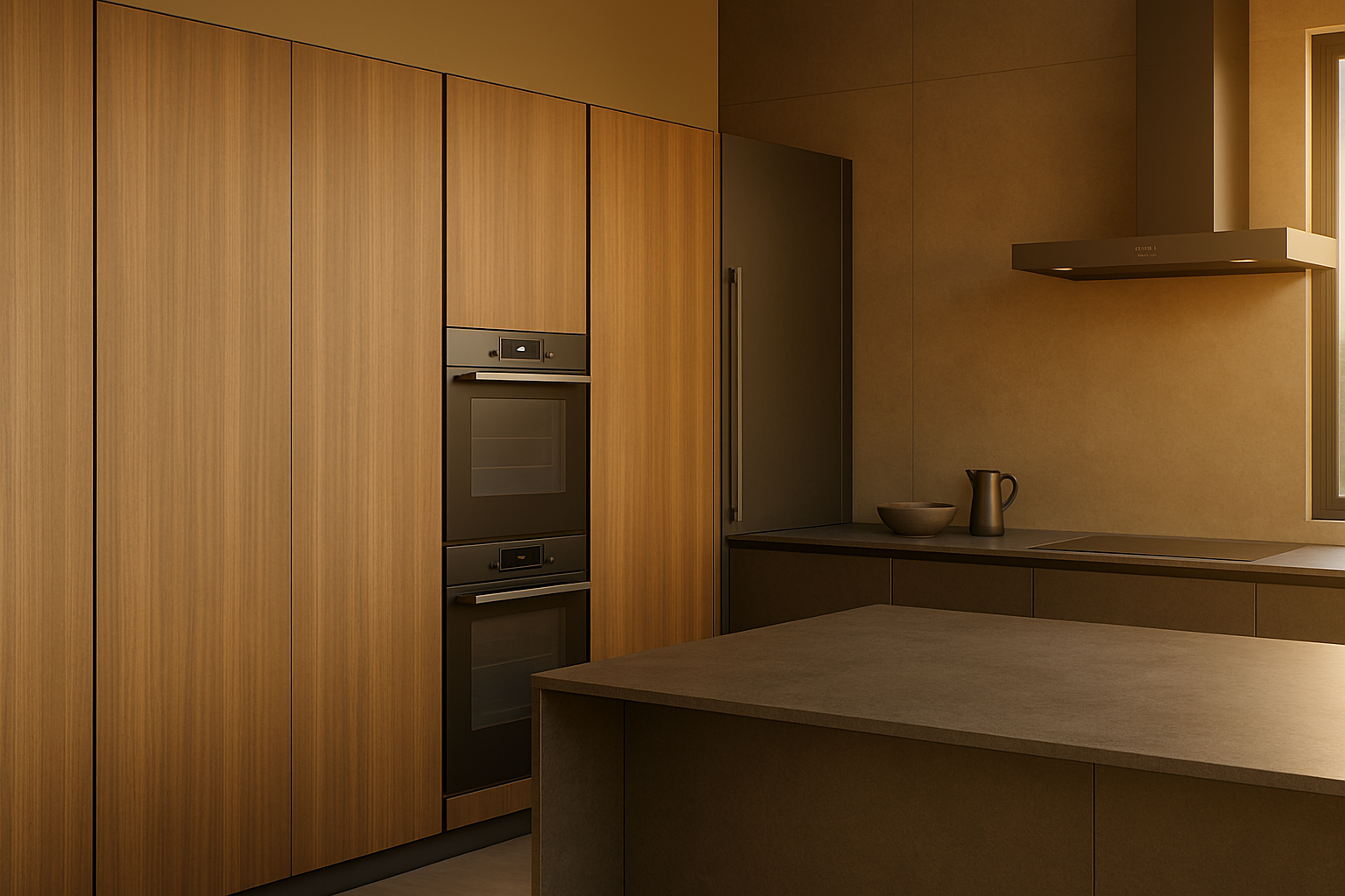 Cocina moderna con electrodom&eacute;sticos integrados