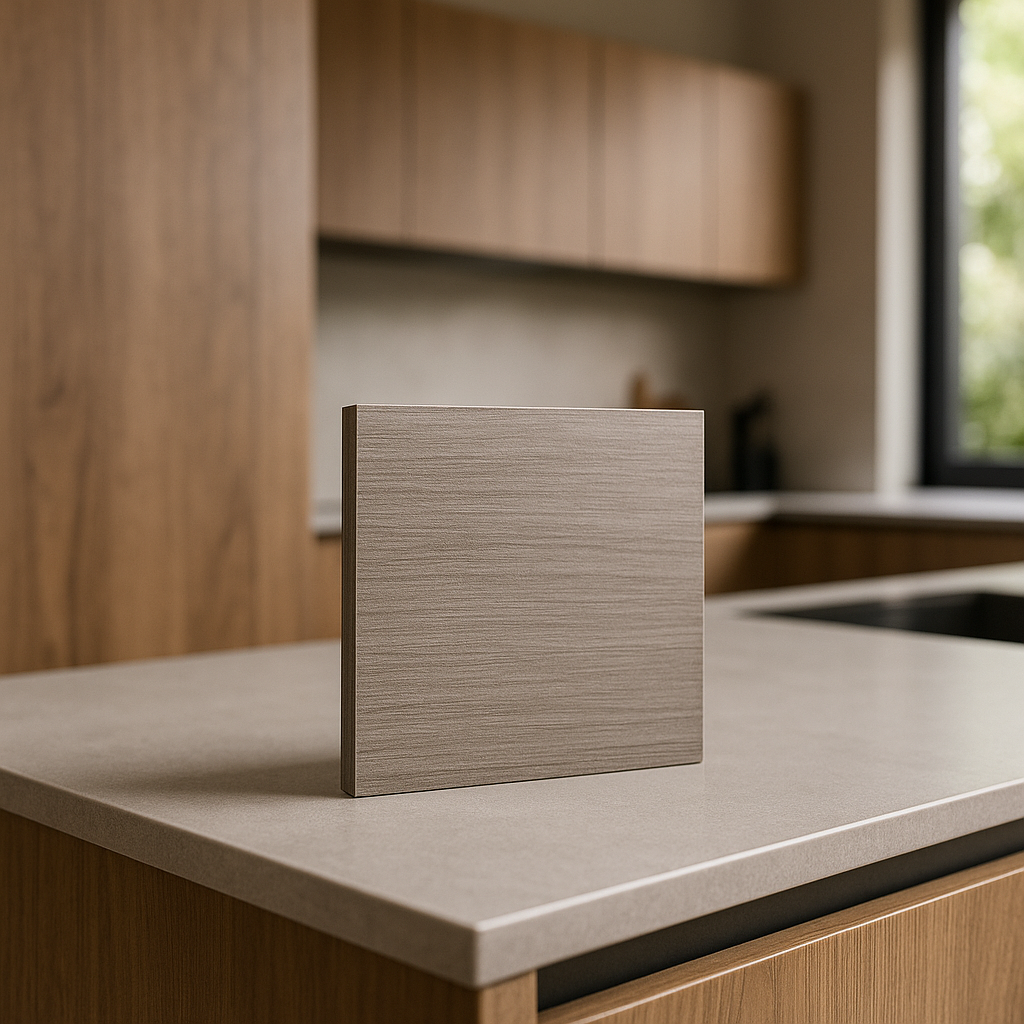 Detalle de mueble con perfil y encimera